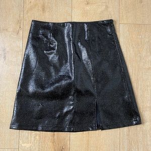 Faux leather skirt
